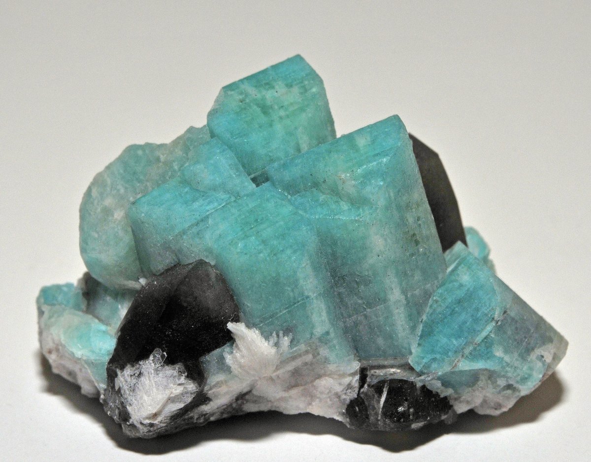Amazonite crystal with smoky quartz from Pikes Peak, Colorado