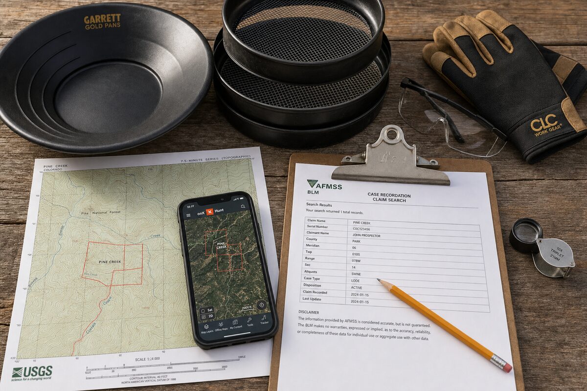 Colorado Casual Use Prospecting Checklist: How to Pan and Sample Legally (and Avoid Working an Active Claim)